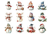 Christmas Snowman, an Illustration by Design Market (Thumbnail 2 of 3)