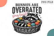 Bunnies Are Overrated Stay Feral PNG, an Illustration by OK Design (Thumbnail 1 of 6)