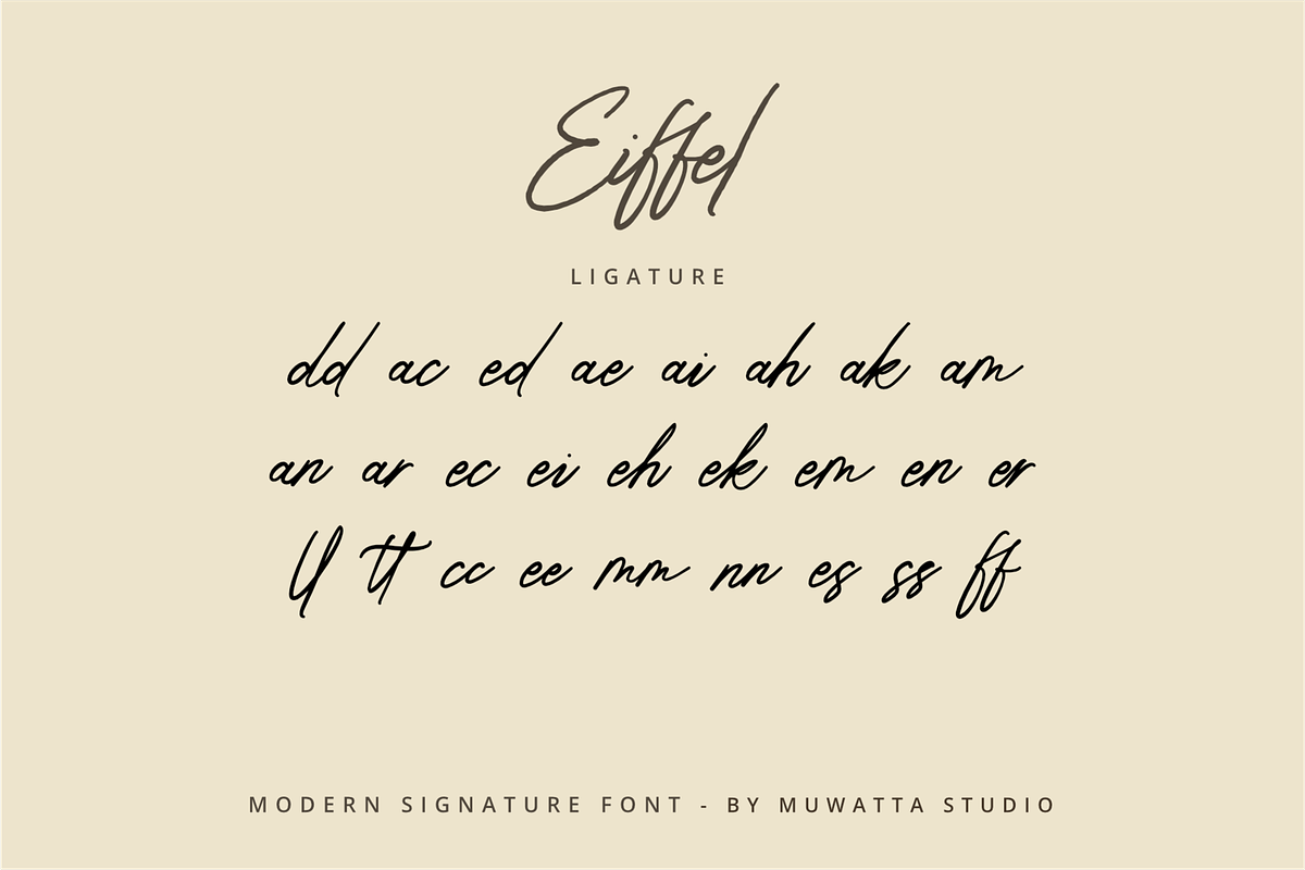 Eiffel Font, a Handwritten Font by Muwatta Studio (Photo 9 of 10)