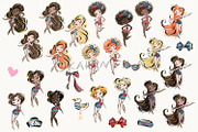 Beach Nautical Pinup Girls Clipart, a Person Illustration by KaramfilaS (Thumbnail 2 of 8)