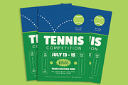 Modern Tennis Tournament Flyer, a Flyer Template by Gumico Studio. (Thumbnail 1 of 3)