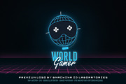 World Gamer Logo, a Branding & Logo Template by BMACHINA Labs. (Thumbnail 1 of 6)