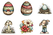 Boho Easter Elements Bundle, an Illustration by CreationArt (Thumbnail 6 of 7)