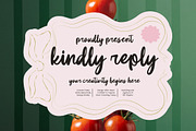 Kindly Reply Whimsical Handwritten, a Handwritten Font by AmorfaType (Thumbnail 1 of 8)
