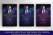 Pastor Anniversary Banquet Flyer, a Flyer Template by Four C Graphic (Thumbnail 3 of 10)