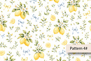Watercolor Lemon Seamless Pattern, a Pattern Graphic by Villa 11 Estudio (Thumbnail 5 of 8)