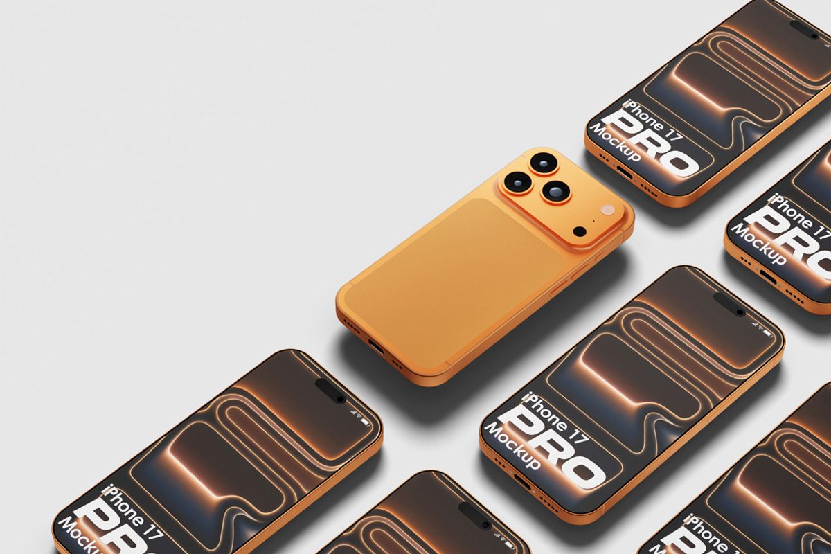 iPhone 17 Pro Mockup, an iPhone Mockup by scribrostudio (Photo 10 of 13)