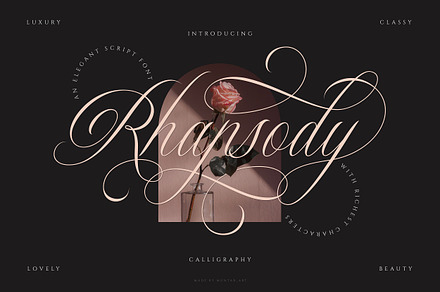 Rhapsody | Calligraphy Script, a Script Font by Muntab_Art