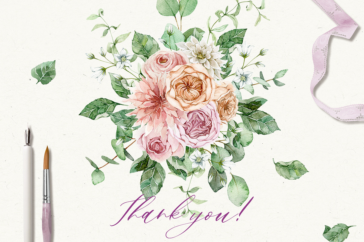 ROMANTIC TIME watercolor collection, an Illustration by long summer (Photo 10 of 10)