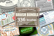 Brush Bundle | 336 vector brushes, a Brush Add-On by SHMEL_Studio (Thumbnail 1 of 9)