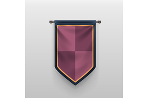 a royal multicolor flag in realistic, an Object Illustration by IfH