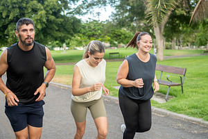 People jogging together in the park, a Sports & Recreation Photo by etorres69