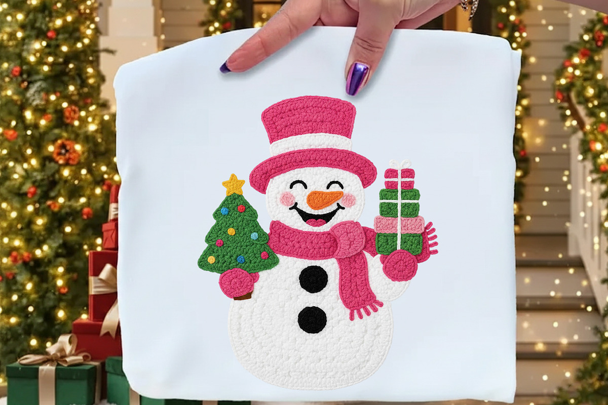 Christmas Snowman Png, Faux Yarn Png, an Illustration by Craft Nest (Photo 2 of 5)
