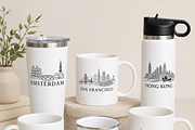 Famous City Names Line Art PNG, a Decorative Illustration by HeavensStar (Thumbnail 6 of 8)