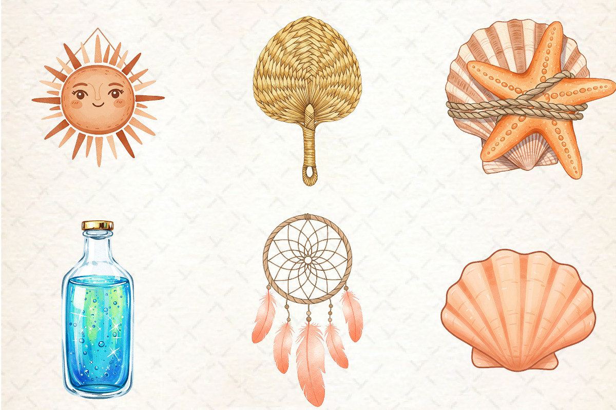 Watercolor Summer Clipart, an Illustration by Libby Wishes (Photo 8 of 8)