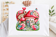 Valentine's Day Mushroom Sublimation, a Seasonal Illustration by SVGArt (Thumbnail 4 of 5)