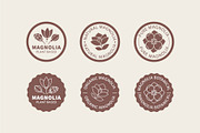 Hand-Drawn Magnolia. Linocut set, a Background Graphic by Lettering_Logo (Thumbnail 11 of 17)