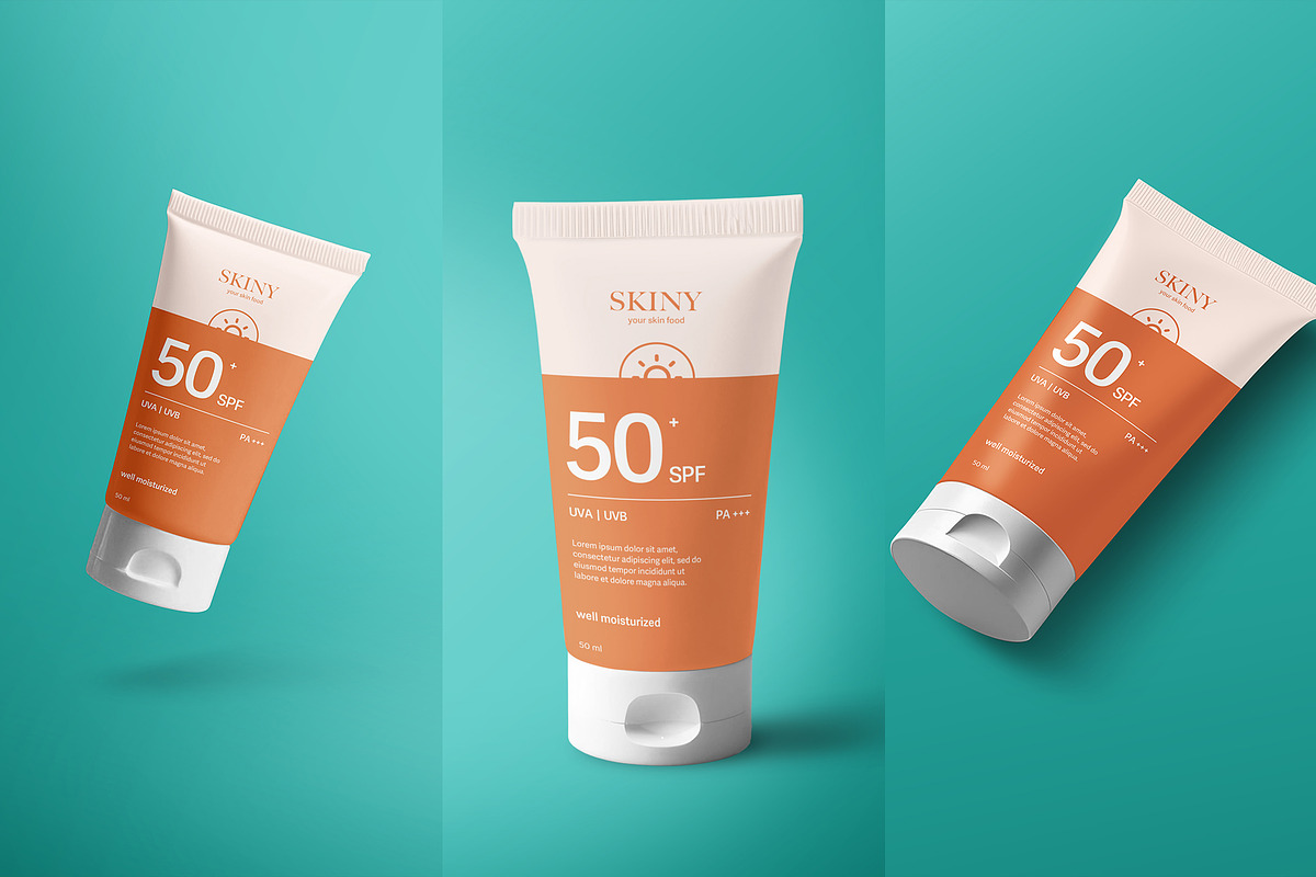 Cosmetic Cream Tube Mockup, a Packaging Mockup by Awwwai Design Co. (Photo 2 of 4)