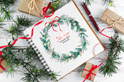 Mistletoe Watercolor Clipart., a Decorative Illustration by VetaDesign (Thumbnail 6 of 12)