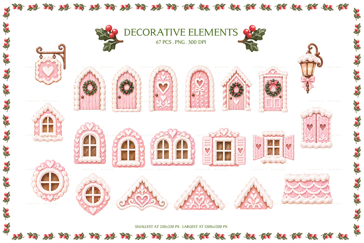 Pink Gingerbread Houses, an Object Graphic by Euonia Meraki (Photo 9 of 15)