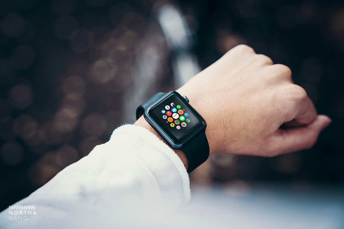 Apple Watch PSD Mockups, a Wearable Device Mockup by North&Nano (Photo 3 of 5)