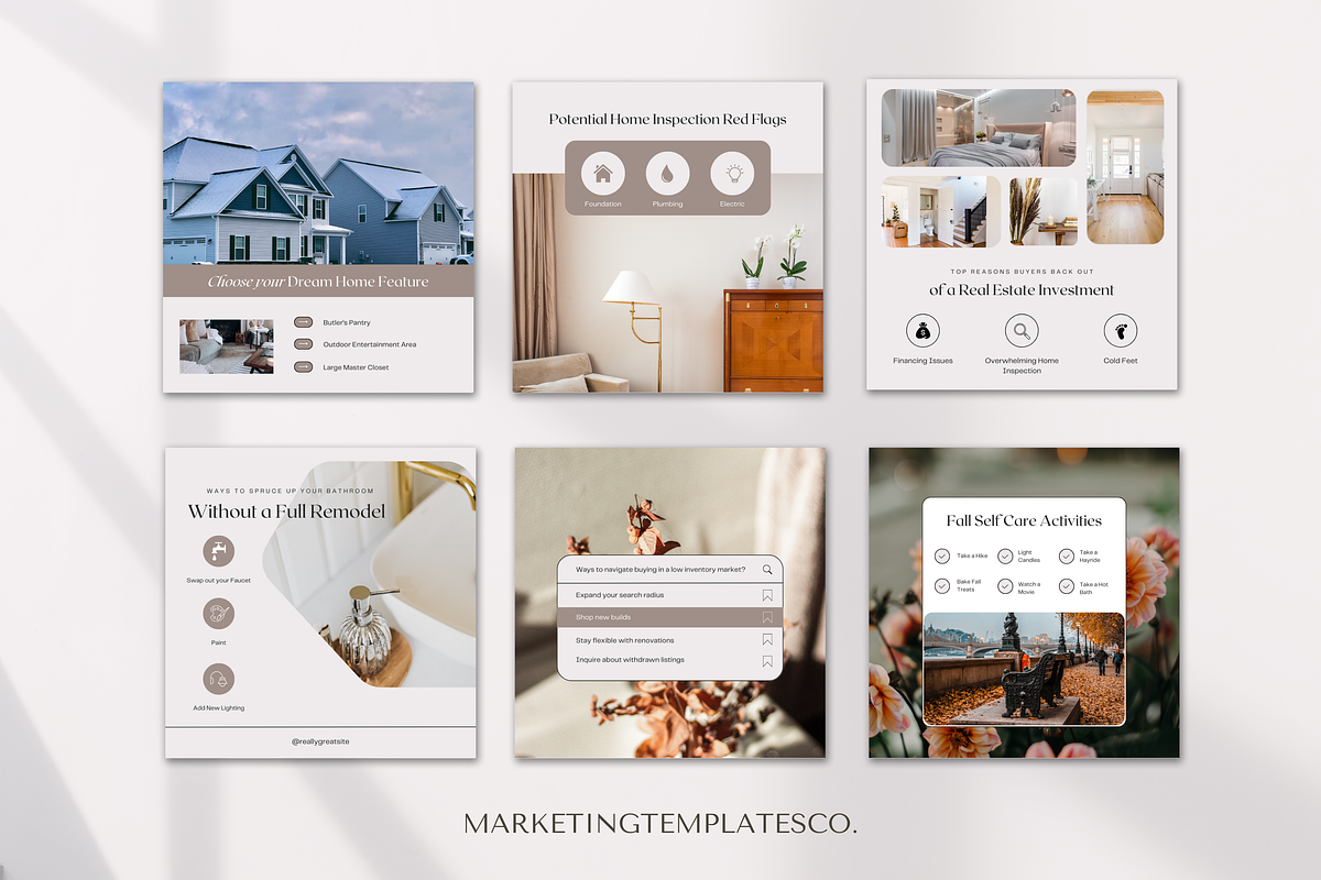 November Real Estate Instagram Posts, a Social Media Template by Marketing Templates Co. (Photo 2 of 9)