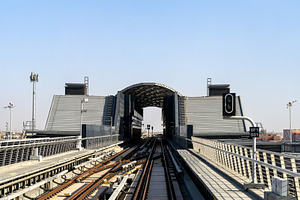 Modern architecture of Al Hamra Metro Station in Riyadh, an Architecture Photo by Leonid Andronov