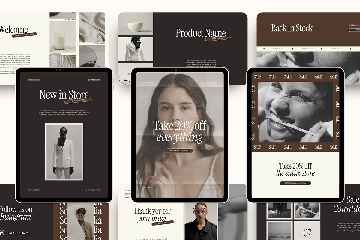 Email Marketing Newsletter Template, an Email Template by Branding Babe Co. (Photo 3 of 9)
