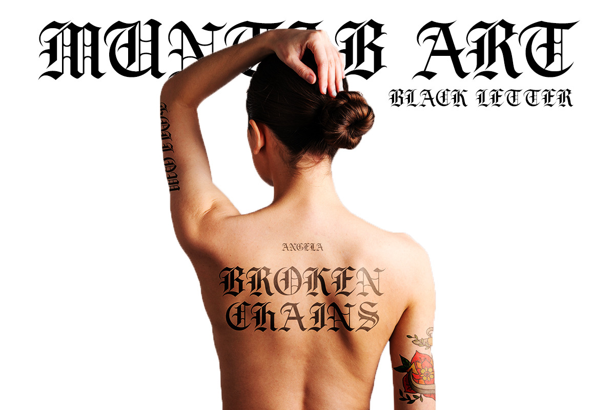 Broken Chains | Blackletter Font, a Blackletter Font by Muntab_Art (Photo 4 of 8)