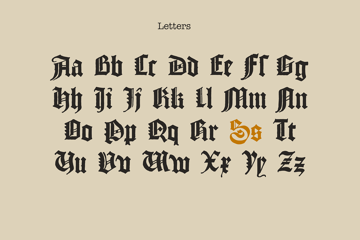 Saxon Textura blackletter, a Blackletter Font by kaer_shop (Photo 2 of 10)