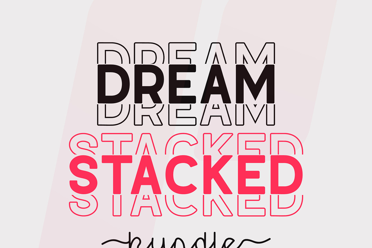 Dream Stacked Cute & Playful Bundle, a Sans Serif Font by MaxArt Foundry (Photo 1 of 10)