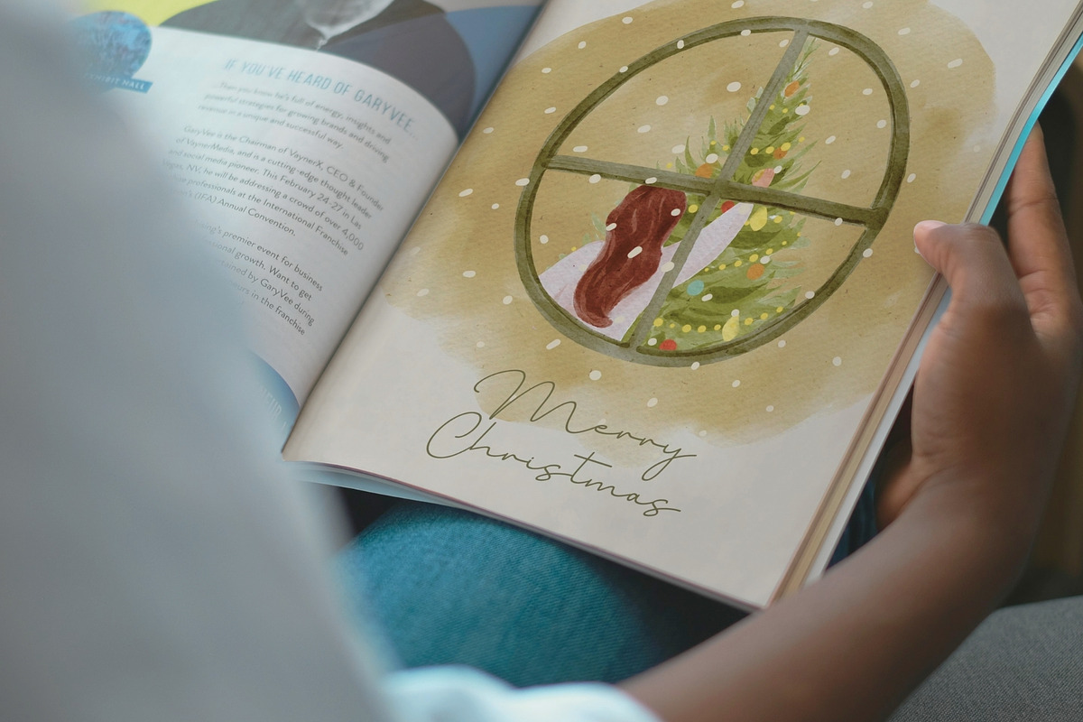 Watercolor Christmas Tree Scenes, a Person Illustration by Jenteva Art (Photo 6 of 15)