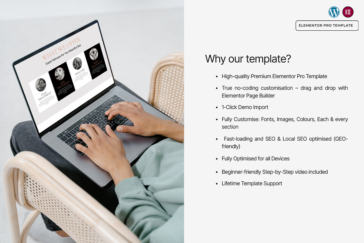 Spa & Beauty WordPress Template, a WordPress Template by Web Template Market (Photo 3 of 9)