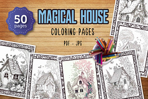 House Coloring Pages Set 50 Pages
