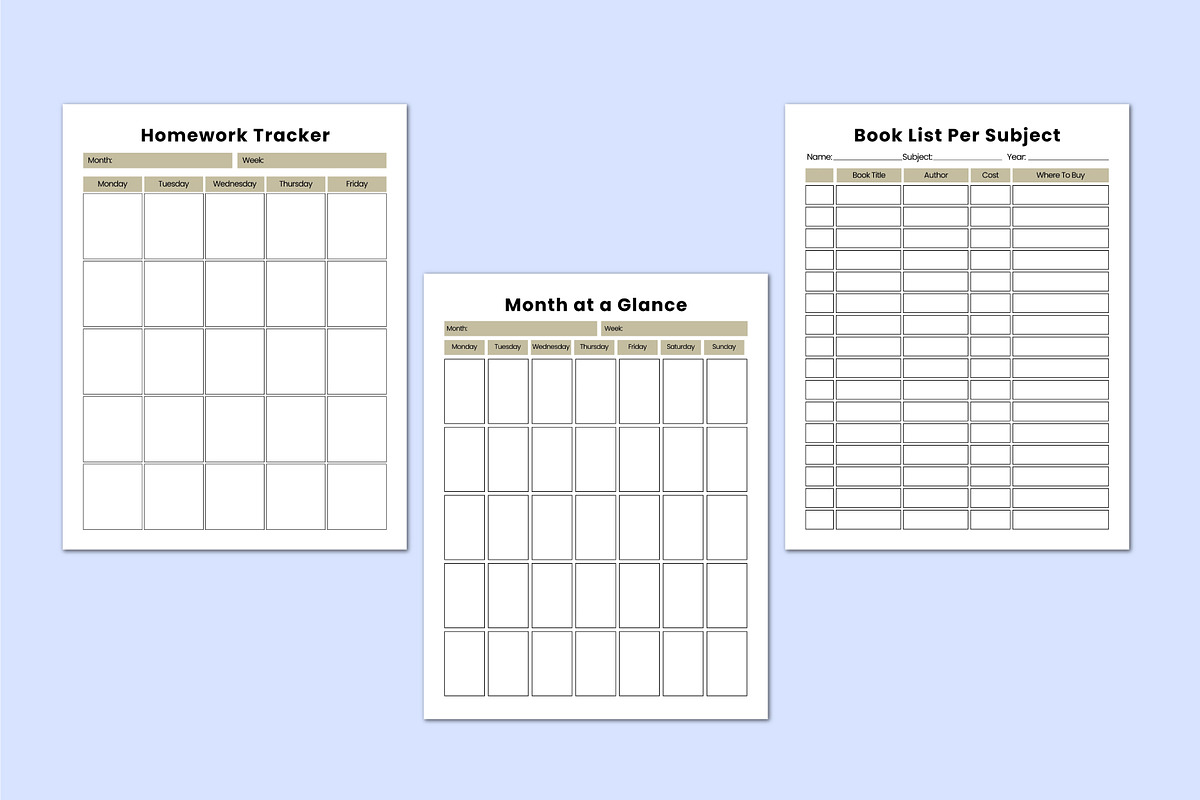 Homeschool Curriculum Organizer., a Stationery Template by Shumaya (Photo 4 of 5)