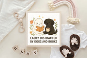 Dogs and Books Lover Ghost PNG, an Illustration by CraftArtStudio (Thumbnail 4 of 4)