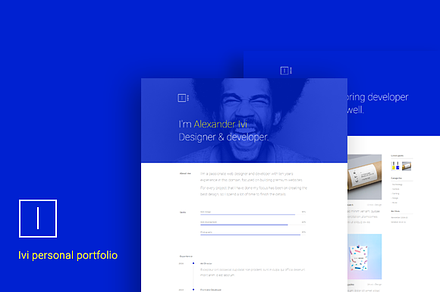 Ivi - Minimal Personal/Portfolio, a HTML Template by scrils
