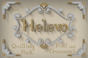Helevo Quilling Pack font & ornament