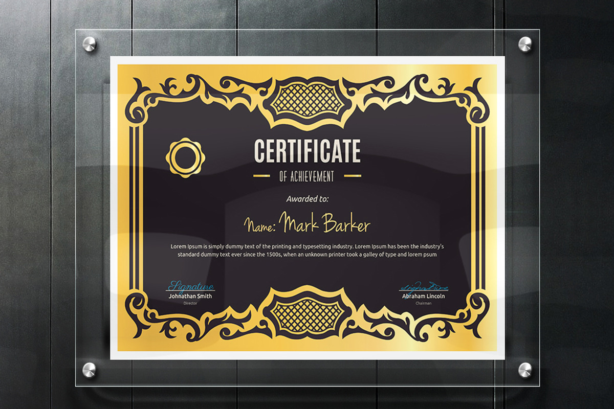 Certificate Word | PSD | AI, a Templates & Theme by Curve Design (Photo 1 of 3)