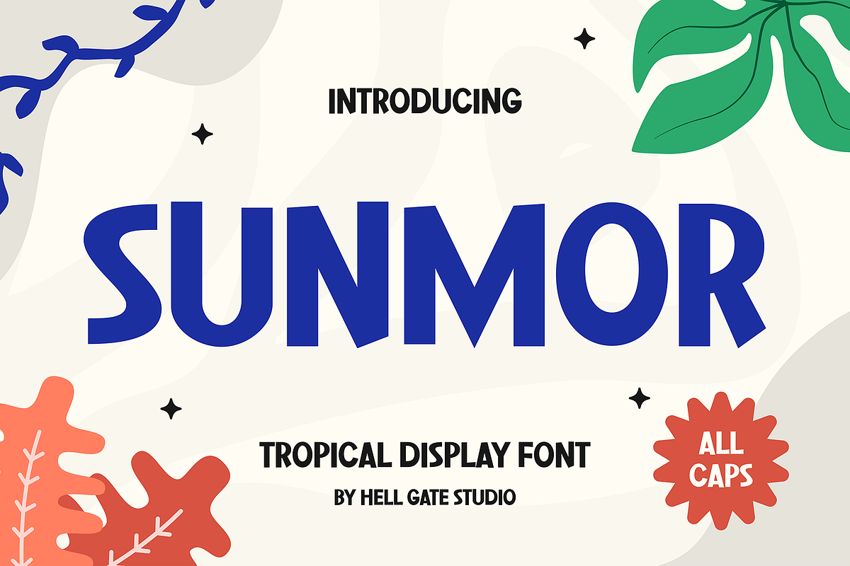Sunmor Tropical Display Font, a Sans Serif Font by GRVS Studio (Photo 1 of 4)