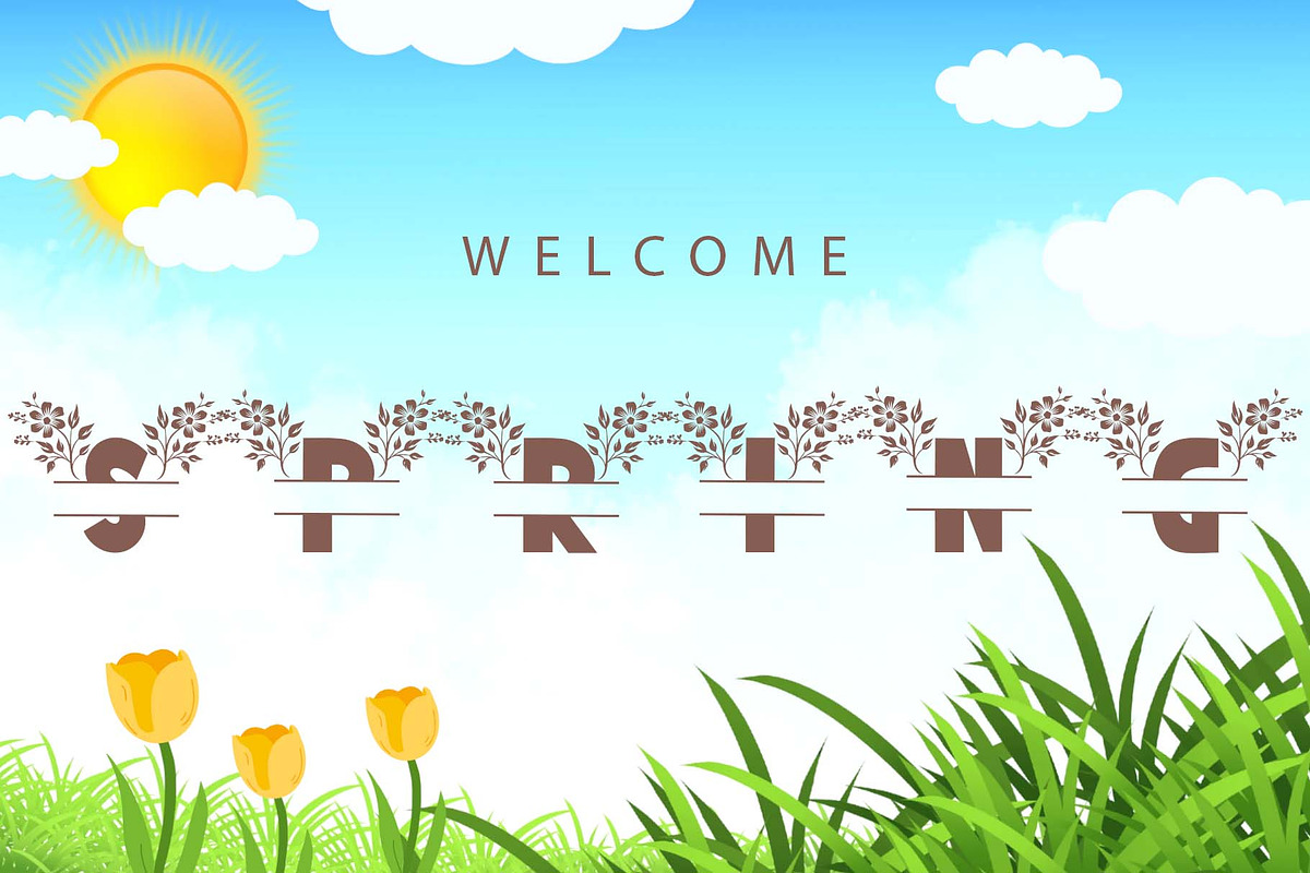 Beautiful Spring Flowers Monogram, a Handwritten Font by Yoga Letter (Photo 2 of 6)