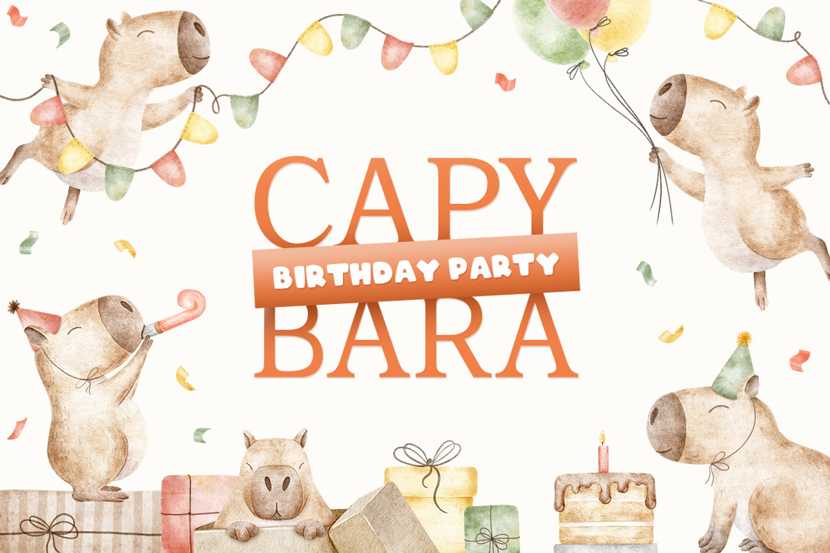 Capybara watercolor illustrations, an Animal Illustration by Fedulova Art (Photo 1 of 13)