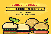 Hamburger Builder, a Food Illustration by S4 Shop (Thumbnail 1 of 4)