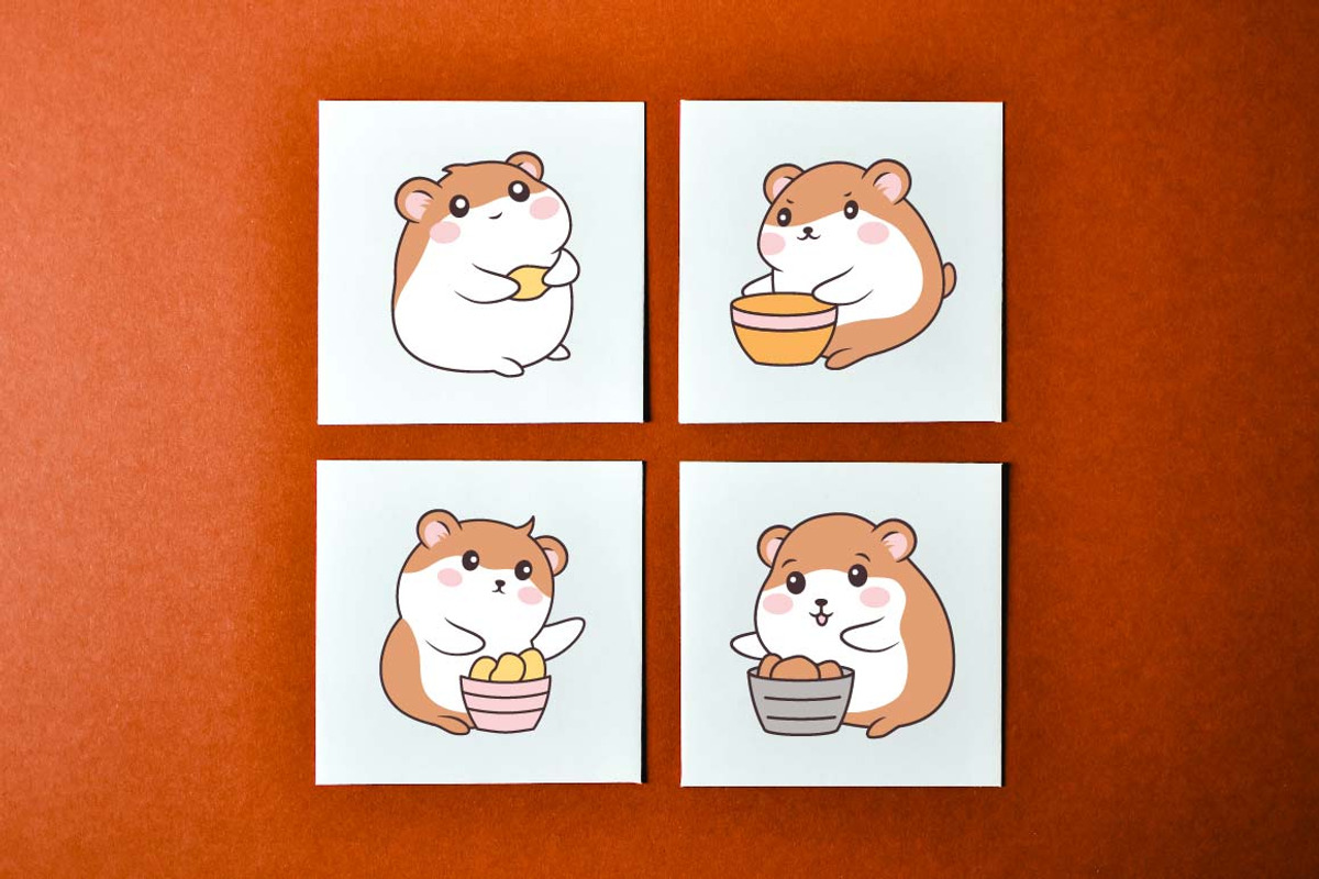 18 Cute Brown Hamster Character, an Animal Illustration by jongcreative (Photo 5 of 6)