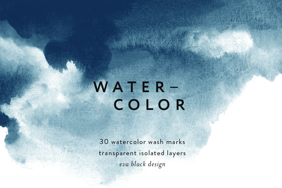 Watercolor Wash Marks, a Texture Graphic by Eva Black Design (Photo 1 of 3)