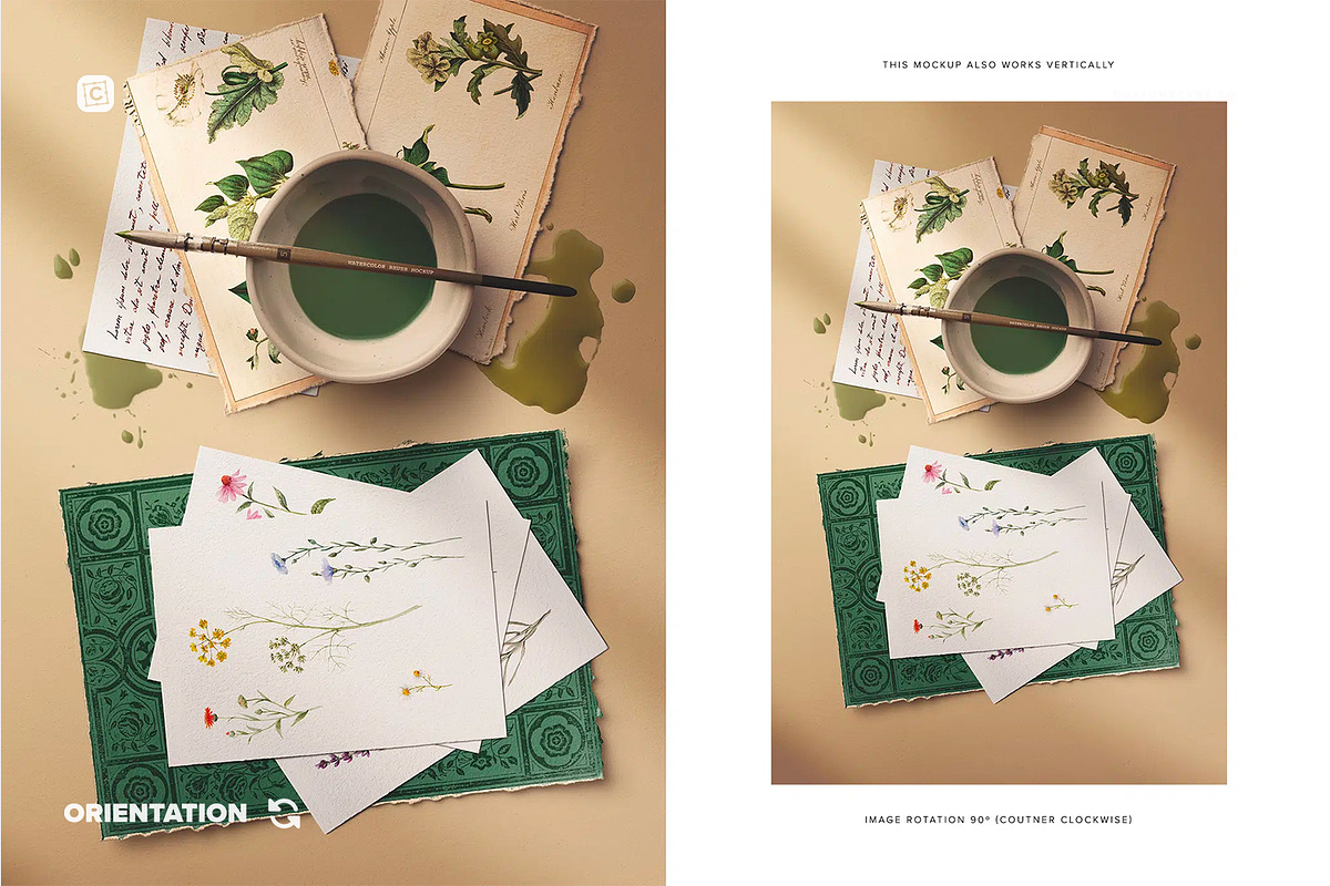 A5 Watercolor Paper Watercolor, a Product Mockup by Custom Scene (Photo 8 of 10)