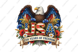 USA 250th Anniversary Patriotic Png, an Illustration by CraftArtStudio