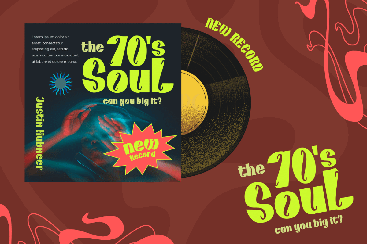 Kunhety | Groovy Retro Font, a Sans Serif Font by twinstd (Photo 7 of 12)