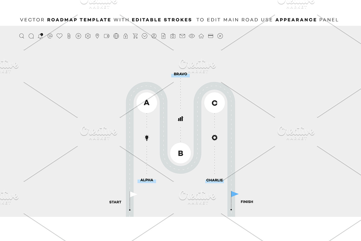 14 vector roadmaps, an Object Graphic by Alexey Yarkin (Photo 6 of 15)