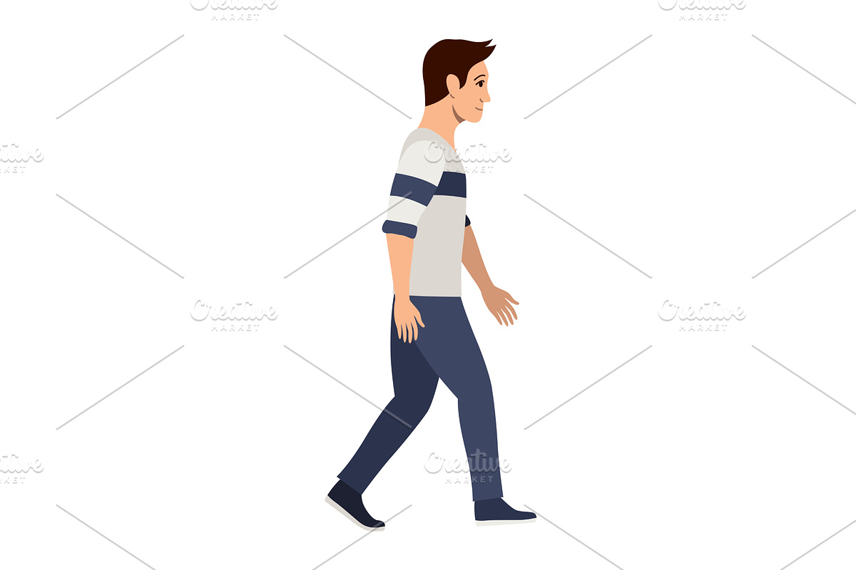 Animated sequence of a man, a Person Illustration by Things for designers